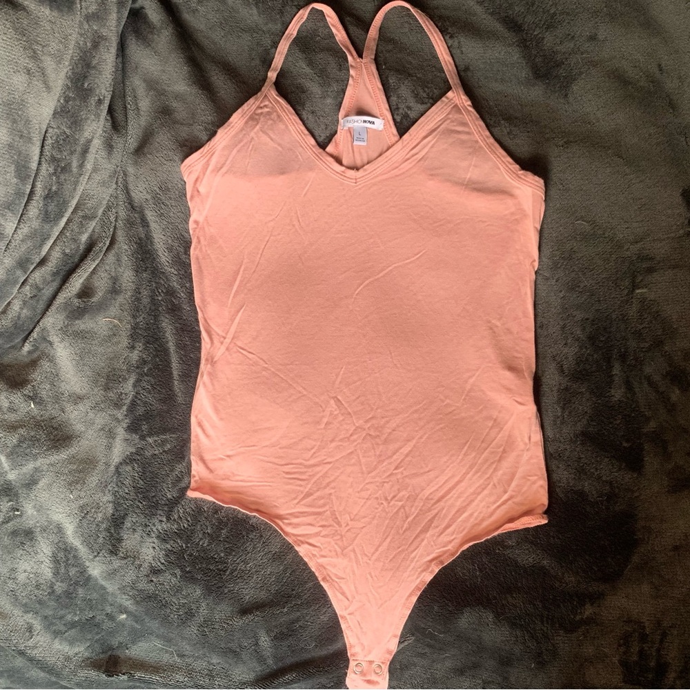 FashionNova Peach Bodysuit